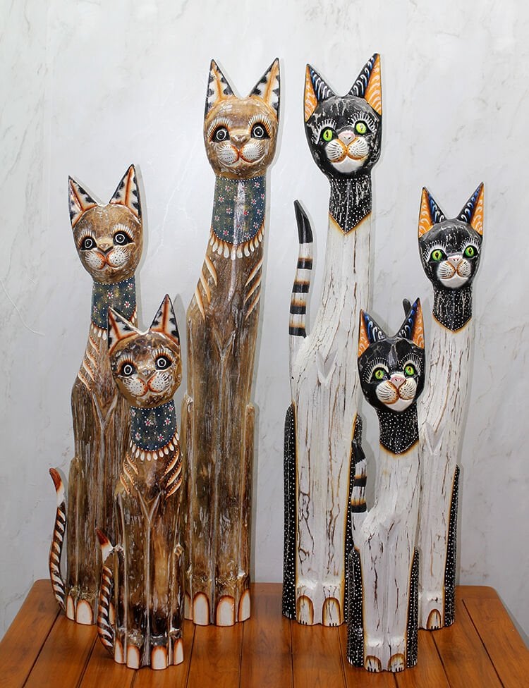 Ahşap 3'lü Kedi Seti 1 Metre Model 3