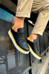 Ch979  Santoni Gbt Spor Erkek Ayakkabı Sıyah/Sarı