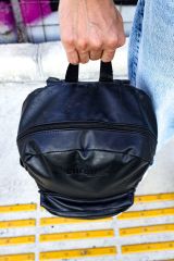 Cnt006  Cilt Deri Erkek Sırt Çantası Sıyah