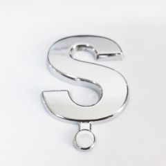 Cemax Ş Harfi  3,75 Cm Krom Yapışkanlı