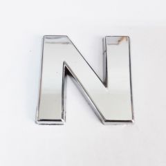 Cemax N Harfi  3,75 Cm Krom Yapışkanlı