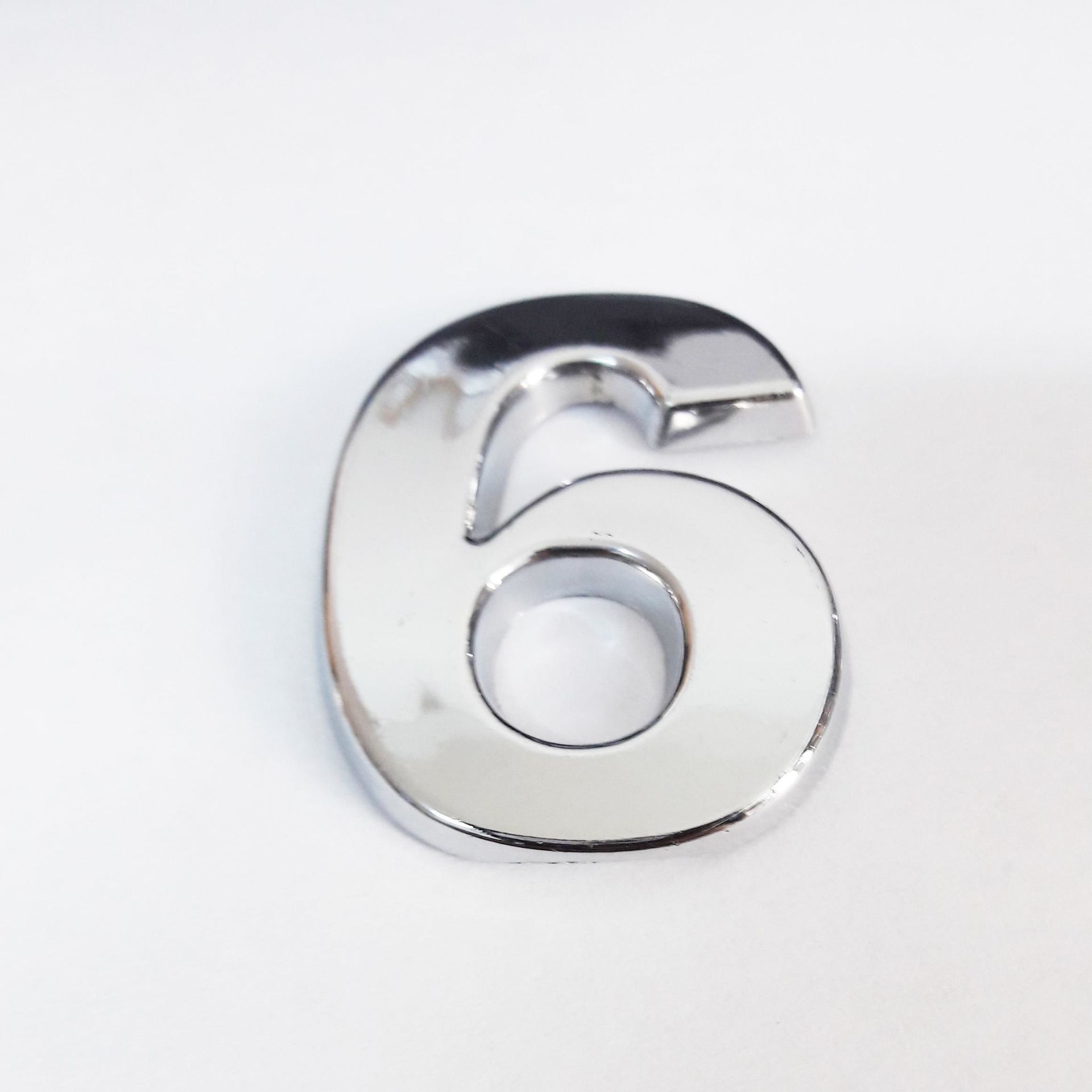 Cemax 6 Rakamı 3,75 Cm Krom Yapışkanlı