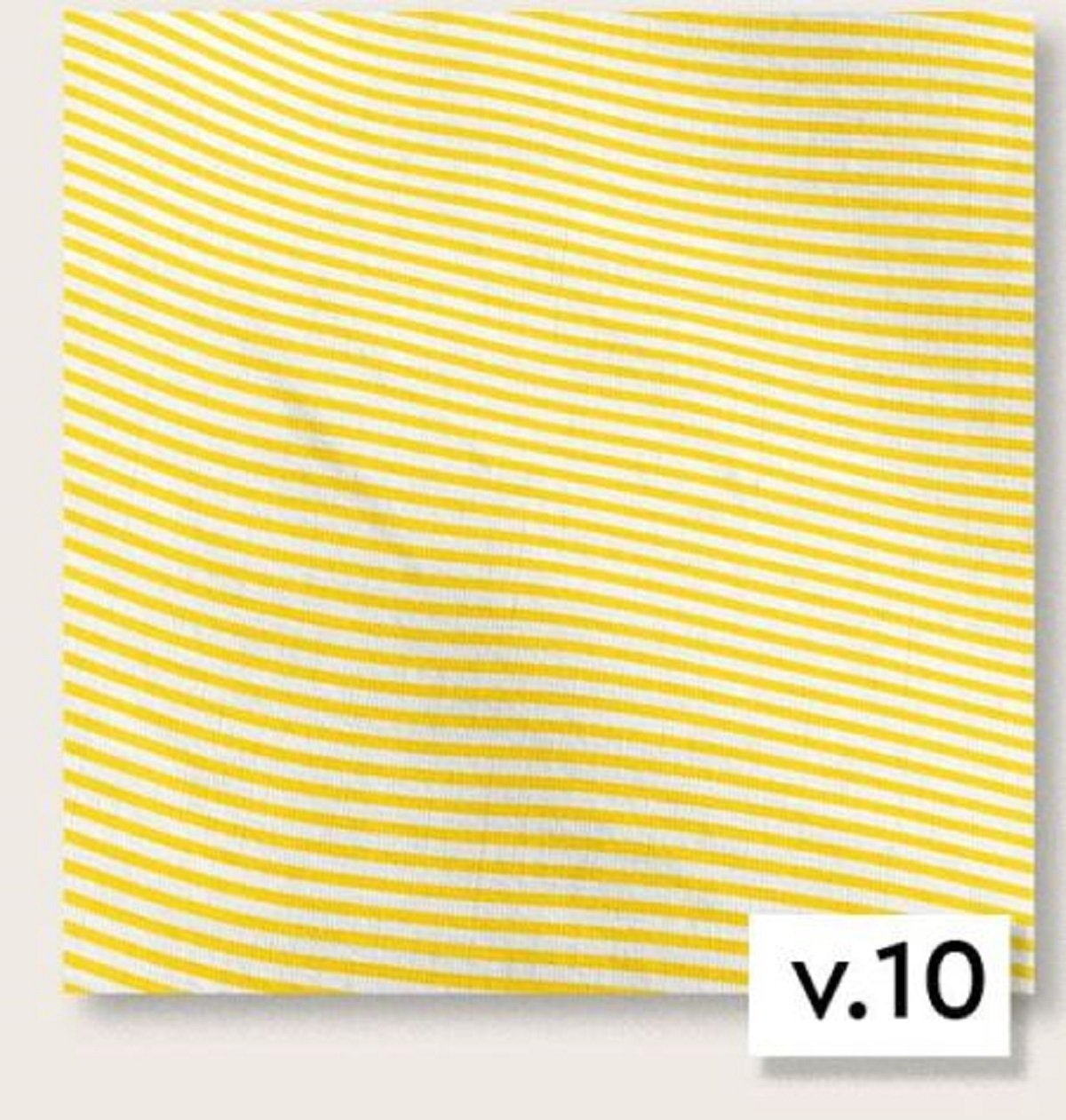 Yellow striped poplin fabric