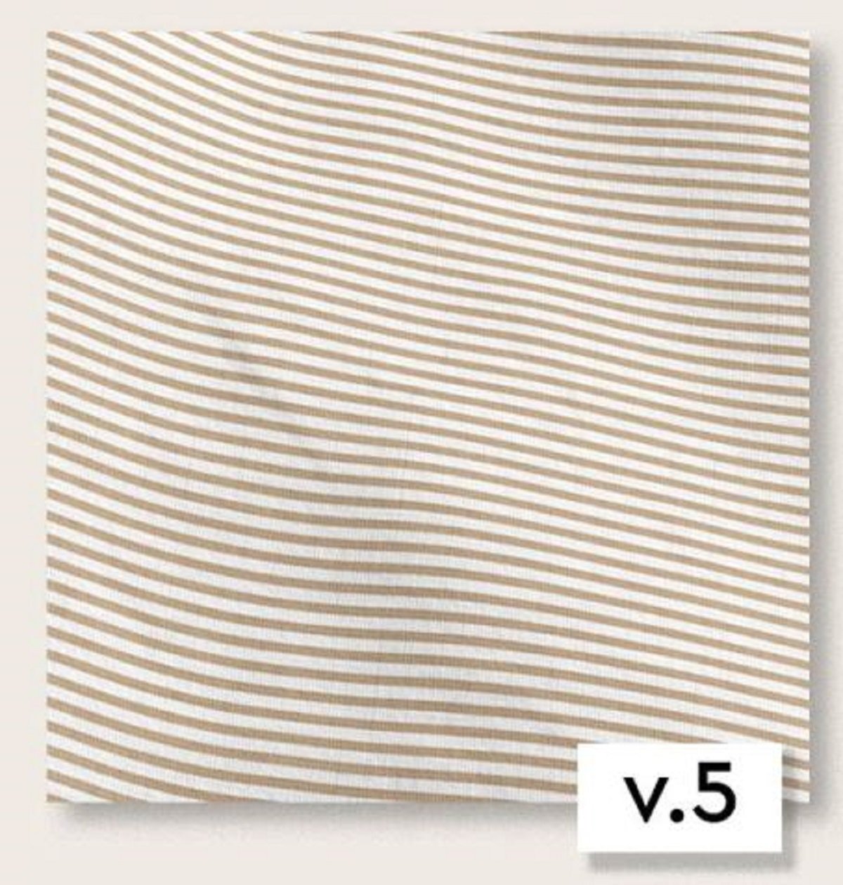 Beige tissu de popeline rayée