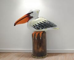 Ahşap Pelikan 45 Cm