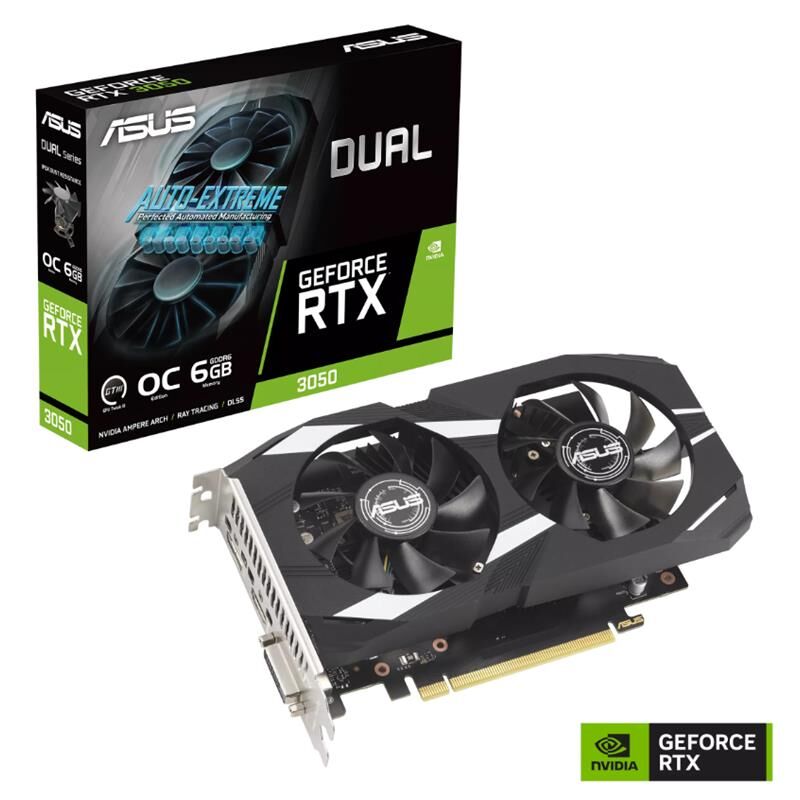 Asus Geforce DualRtx3050O6G 6Gb Gddr6 96Bıt 1Xhdmı 1Xdp 1Xdvı Ekran Kartı
