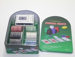 Poker Oyunu 100 Chip Ve 2 Adet İskambil Kağıt Setine Sahip Poker Oyunu No 2