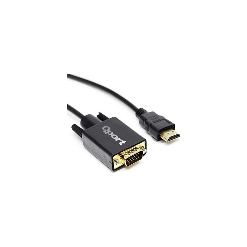 Qport QHvg18 Hdmı To Vga 1,8Mt Dönüştürücü Kablo