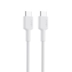 Aukey CbCd45Wh Pd Naylon Örgülü TypeC TypeC Şarj Kablosu 0.9Mt