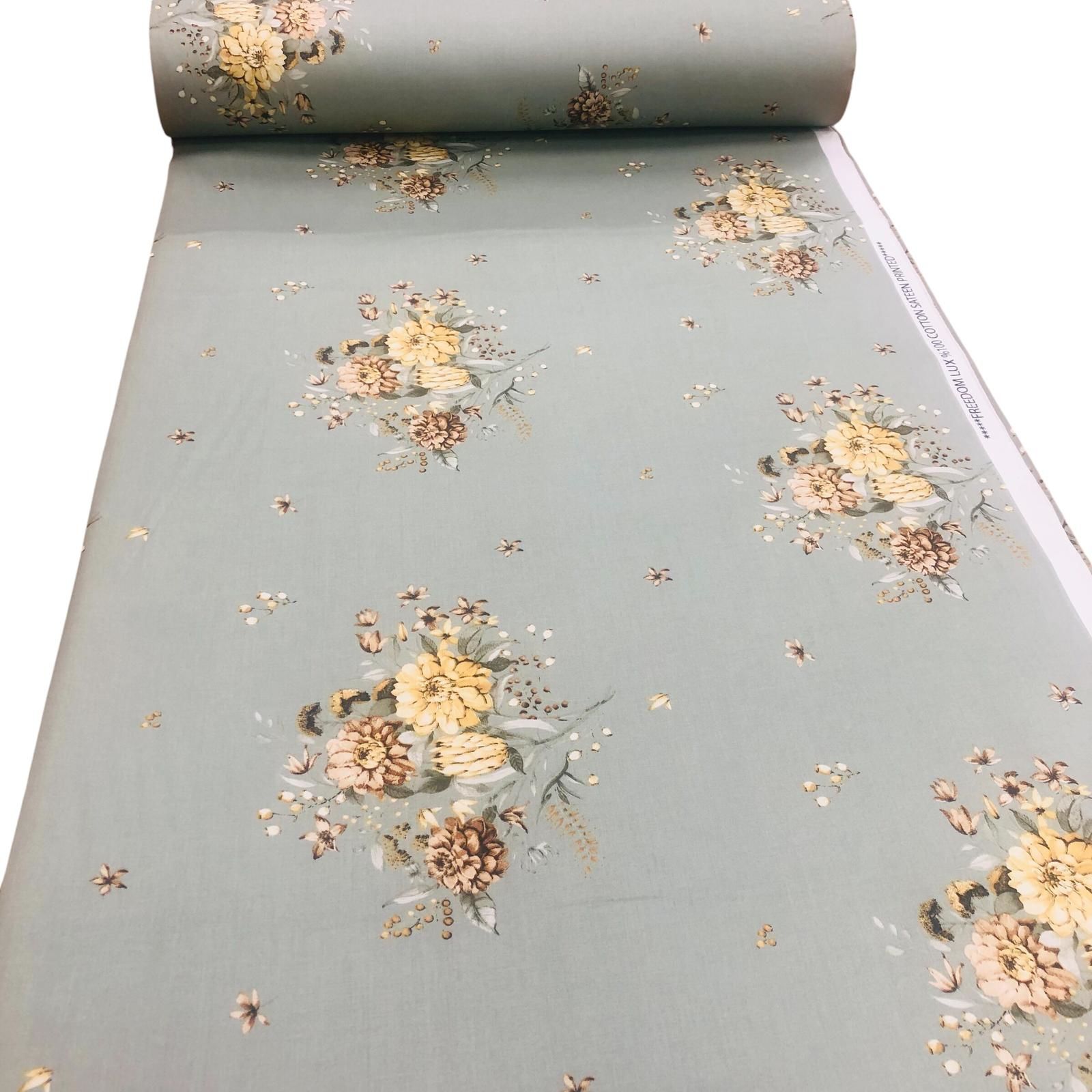 240 cm Eninde Pamuk Saten Nevresim Kumaşı