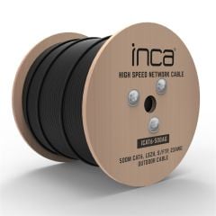 Inca Icat6500Ag Outdoor S/Ftp 23 Awg Lszh Network Cable 500 M Si̇yah