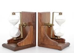 Pirinç Kitap Tutacağı Kum Saati