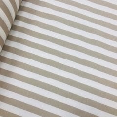 Bej Çizgili Duck Kumaş