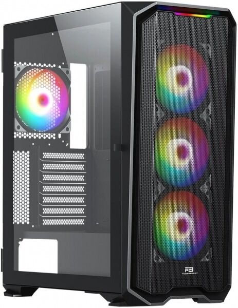 POWERBOOST PB-P3720B 850W 80+ BRONZE MESH ÖN PANEL 4XARGB FAN+USB3.0 GAMING E-ATX KASA SIYAH