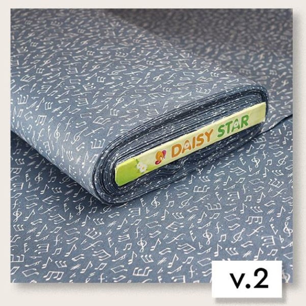 Küçük Nota Figürlü Poplin Kumaş