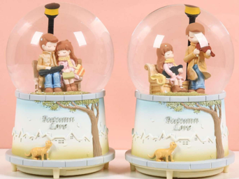 Sonbahar Sevgılı Kar Küresı Büyük Boy