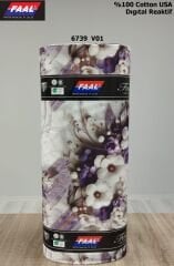 240 cm Eninde Dijital Reaktif Baskılı %100 Pamuk Nevresimlik Kumaş – Toptan