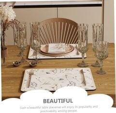 Çiçekli Kaymaz Servis Matı