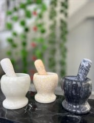 Doğal Cilalı Mermer Havan