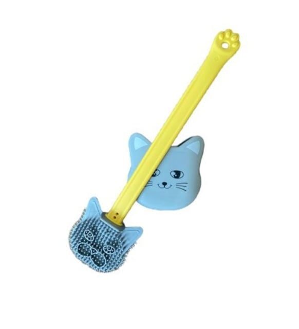Kedi Tasarımlı Ergonomik Tuvalet Fırçası
