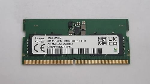 SK HYNIX 8GB DDR5 5600Mhz 1Rx16 CL40 Notebook Ram HMCG66AGBSA095N