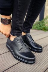Ch003  Dst Classica Pelle Di Cuoio Erkek Ayakkabı Sıyah