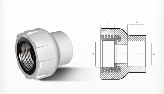 Ege Yıldız Pprc 63X2 Dişi Adaptör Gri