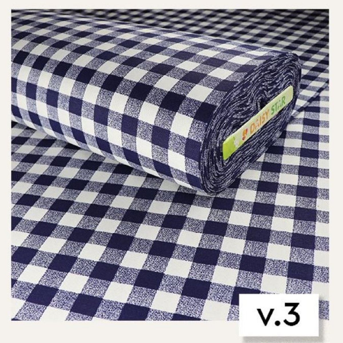 Lacivert Ekose Duck Keten