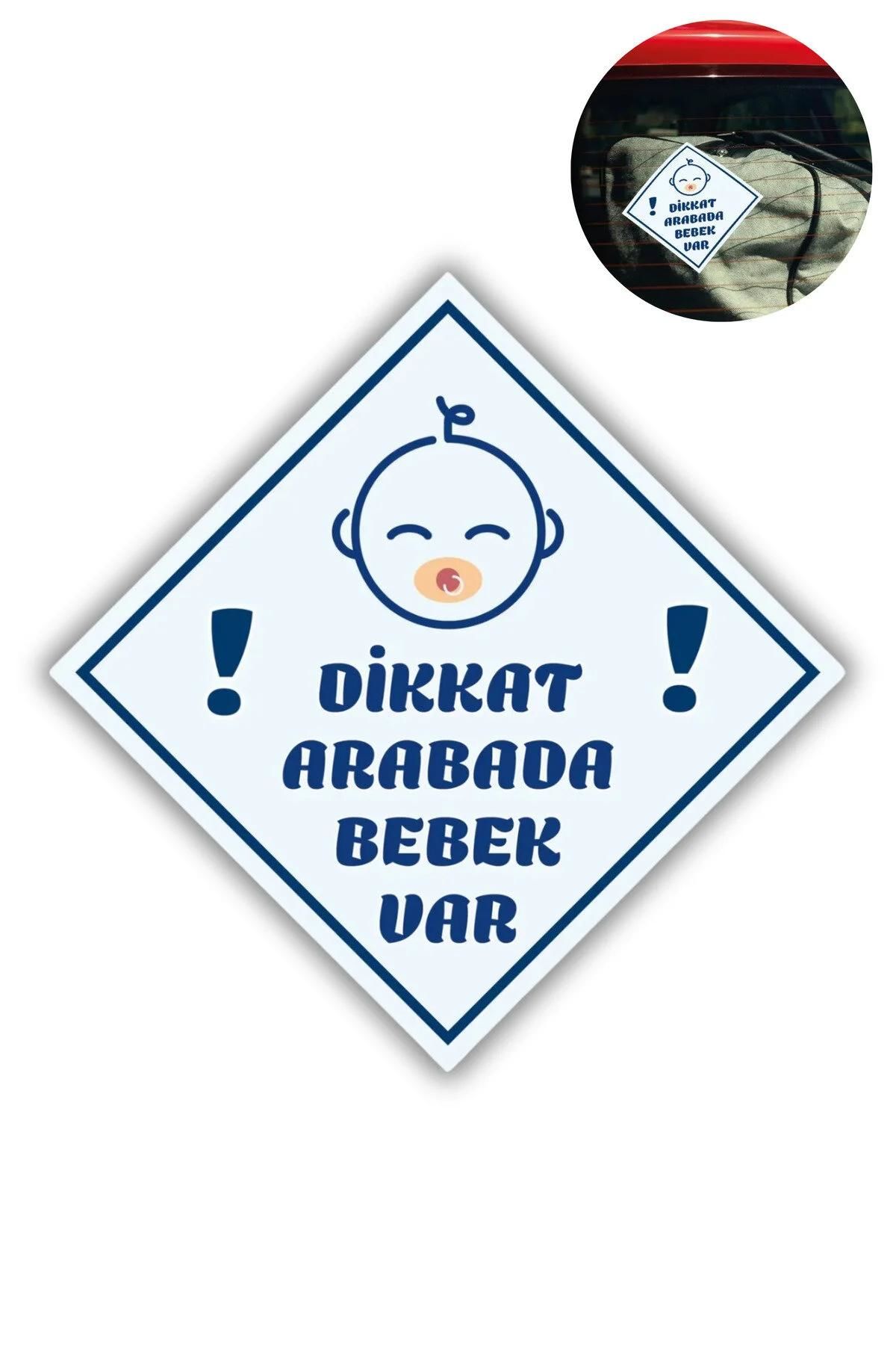 &Quot;Di̇kkat Arabada Erkek Bebek Var  Emzi̇kli̇&Quot; Uyarı Stickerı | Araba Camı İçin 10X10 Cm Etiket