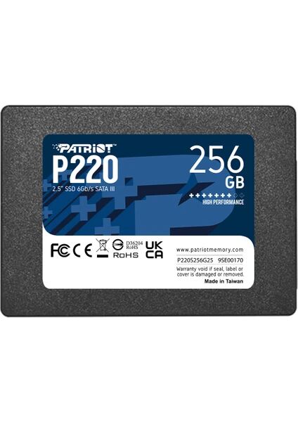 PATRIOT P220 2.5 256GB SATA3 550/490MB/s Ssd Disk (P220S256G25)