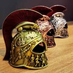 Metal Dekoratif Şövalye Miğferi