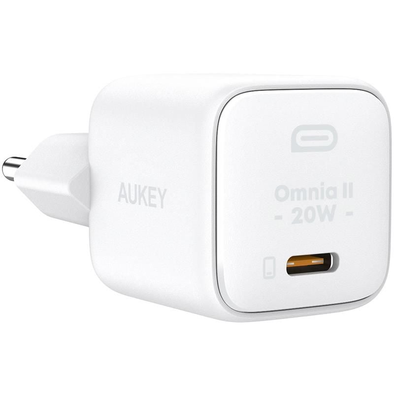 Aukey PaB1TWh 20W Omni̇a Iı Mi̇ni̇ Gan Pd Qc 3.0 Type C Hızlı Şarj Adaptörü