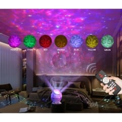 Çatlak Dinozor Yumurtası Tasarımlı Projektörlü Gece Lambası Bluetooth Özellikli