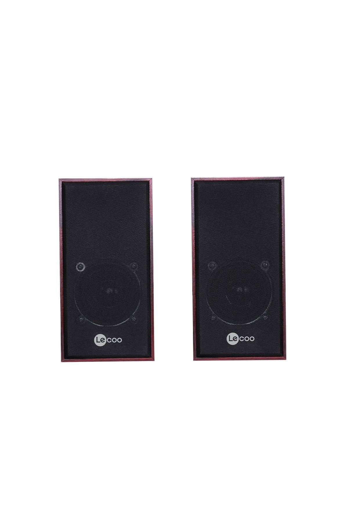 LENOVO DS105 LECOO Kompakt Masaüstü Ahşap 5W RGB Aydınlatmalı Usb+3.5mm Jacklı Siyah Hoparlör