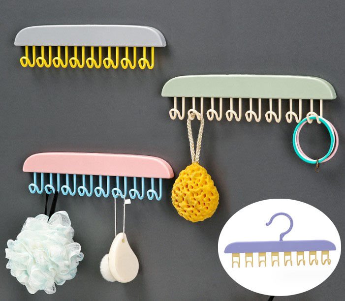 Kancalı Ve Yapışkanlı  Dolap Askısı