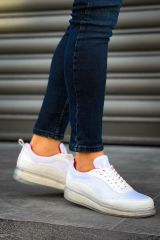 Ch181  Rrt İpekyol  Erkek Ayakkabı Beyaz / Kırmızı