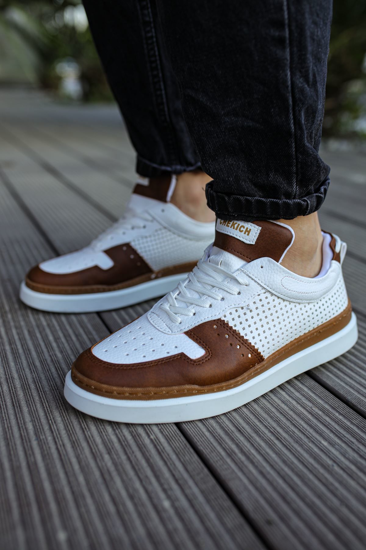 Ch201  Cbt Hercules Erkek Ayakkabı Taba/Beyaz