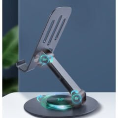 Dönebilir Ve Katlanabilir Masaüstü Metal Telefon Tutucu