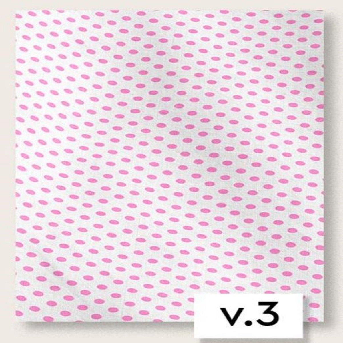 Pink spotted poplin fabric