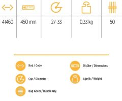 Yks 41460 Keser Sapı 45 Cm