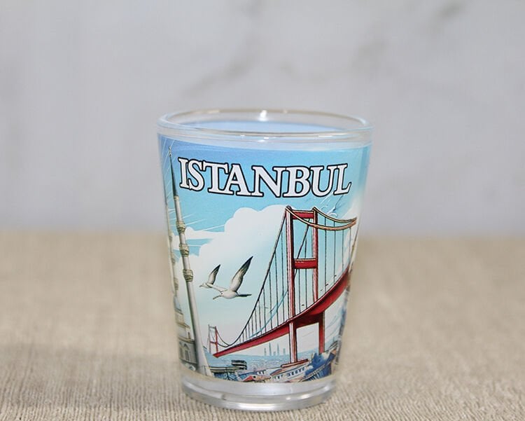 İstanbul Temalı Cam Shot Bardak