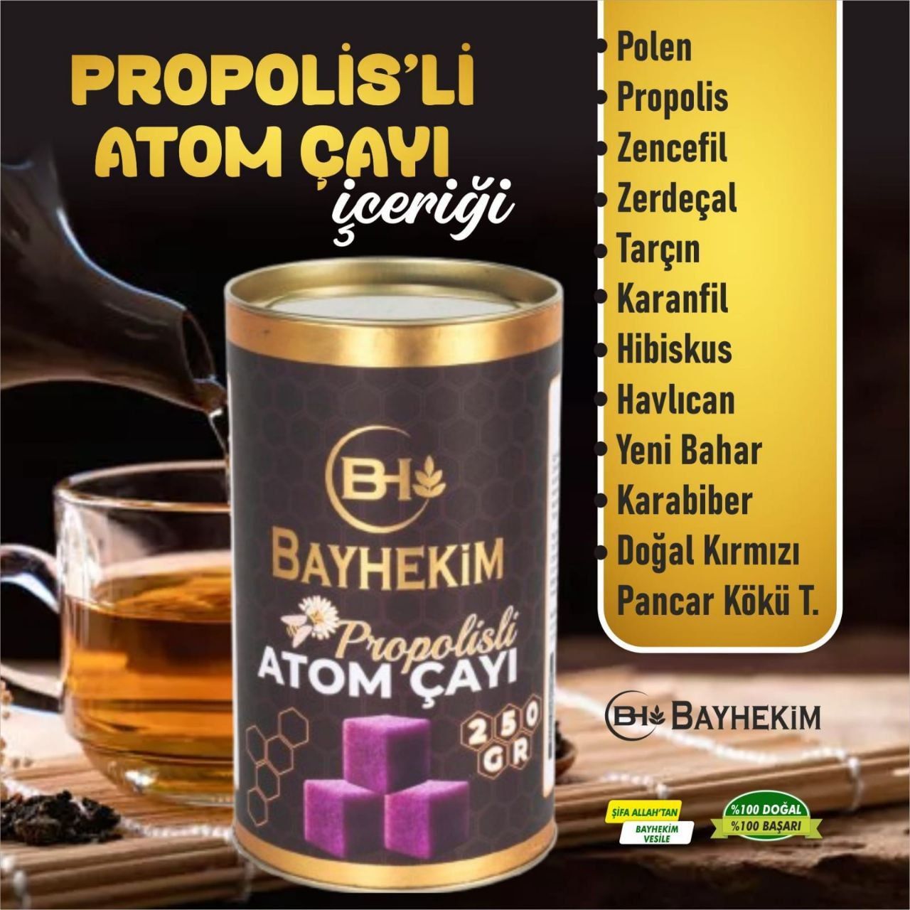 Propolisli Atom Çayı 250 Gr