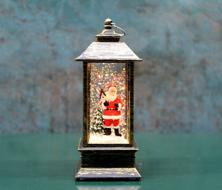 Noel Babalı Işıklı Kar Küresi