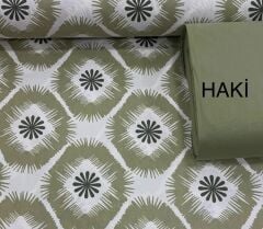 240 cm %100 Pamuklu Desenli Nevresimlik Kumaş & Düz Kombin Seçenekleri