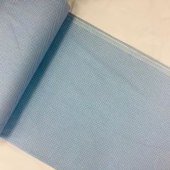 240 cm de large bleu popeline tachetée