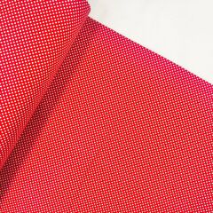 240 cm de large popeline tachetée rouge