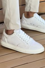 Ch2505  Keten Erkek Ayakkabı Beyaz / Beyaz