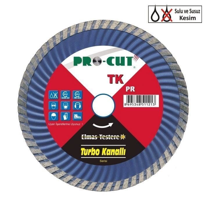 Procut Tk 230 Mm Turbo Kanallı Elmas Testere