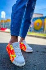 Ch254  Cbt Pittura Erkek Ayakkabı 535 Neon Turuncu / Sıyah Yağmur