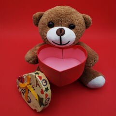 Hediyelik Kahverengi Kutulu Ayıcık